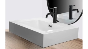 LAVOAR REA ALISON, 61 CM, ALB, DIN CONGLOMERAT, CALITATE SUPERIOARA - Img 1