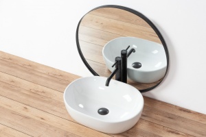 LAVOAR REA AMELIA, ALB, 48 CM, DIN CERAMICA, CALITATE SUPERIOARA - Img 4