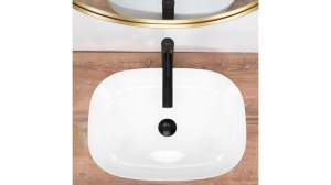LAVOAR REA ANGIE, ALB, 52 CM, DIN CERAMICA, CALITATE SUPERIOARA - Img 2