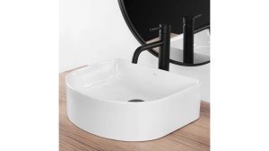 LAVOAR REA CLARA, ALB, 40 CM, DIN CERAMICA, CALITATE SUPERIOARA - Img 3
