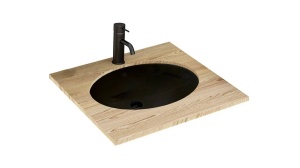 LAVOAR REA INCASTRAT NEL, 47,5 CM, NEGRU, DIN CERAMICA, CALITATE SUPERIOARA - Img 3