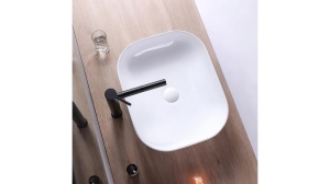 LAVOAR REA MONA SLIM, 50,5 CM, ALB, DIN CERAMICA, CALITATE SUPERIOARA - Img 4