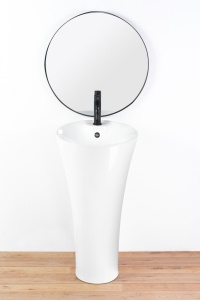 LAVOAR REA STATIV AGNES, 87CM, ALB, DIN CERAMICA, CALITATE SUPERIOARA - Img 4