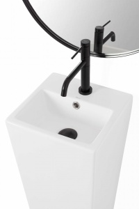 LAVOAR REA STATIV KAMILA, 82 CM, ALB, DIN CERAMICA, CALITATE SUPERIOARA - Img 4