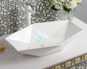 LAVOAR REA VEGAS, 57 CM, ALB, DIN CERAMICA, CALITATE SUPERIOARA - Img 7