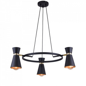 LUSTRA KEDAR 1012E1_K, NEGRU/AURIU, STIL VINTAGE, ALDEX - Img 1