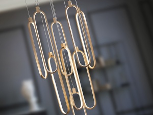 LUSTRA/PLAFONIERA COLETTE, 50CM, AURIU ROSE/OPAL, METAL SI ALUMINIU, STIL MODERN - Img 3