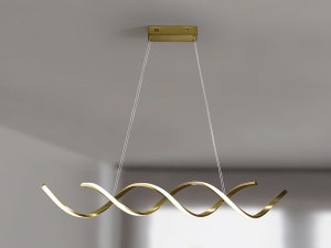 LUSTRA/PLAFONIERA DIDO, 116 CM, AURIU/OPAL, DIN METAL SI SILICON, STIL MODERN - Img 3