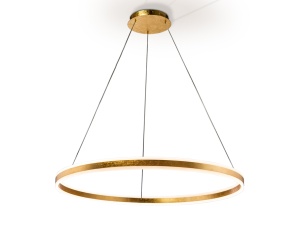 LUSTRA/PLAFONIERA HELIA, 100 CM, AURIU/OPAL, DIN METAL, ALUMINIU SI ACRIL, STIL MODERN - Img 4