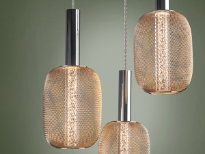 LUSTRA/PLAFONIERA MICRON, 36 CM, CROM/AURIU, DIN METAL SI ACRIL, STIL MODERN - Img 5