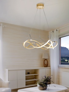 LUSTRA/PLAFONIERA MOLLY, 53 CM, AURIU ROSE/OPAL, DIN ALUMINIU SI ACRIL, STIL MODERN - Img 1