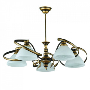 LUSTRA RETRO II 368_F2, DIN METAL SI STICLA,AURIU/ALB, STIL CLASIC, ALDEX - Img 1