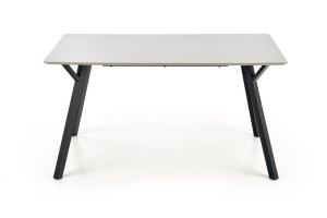 MASA DINING BALROG, GRI DESCHIS/NEGRU, 140/80 CM, BLAT DIN MDF LACUIT SI PICIOARE DIN METAL, STIL MODERN - Img 7