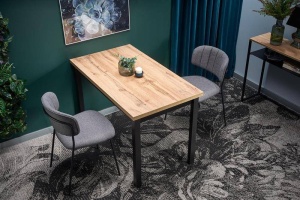 MASA DINING COBALT, STEJAR WOTAN/NEGRU, 120 CM, BLAT DIN PAL MELAMINAT, STIL VINTAGE - Img 3