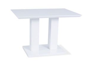 MASA DINING DIN MDF ALB HIGH GLOSS TOWER 110X75X75 STIL MODERN SIGNAL - Img 2