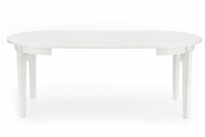 MASA DINING EXTENSIBILA SORBUS, ALBA, 100/200 CM, BLAT DIN MDF SI PICIOARE DIN LEMN MASIV, STIL CLASIC, HALMAR - Img 11