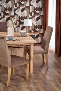 MASA DINING EXTENSIBILA TIAGO, STEJAR CRAFT, 90/125 CM, BLAT DIN PAL SI PICIOARE DIN MDF, STIL VINTAGE - Img 5
