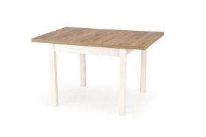 MASA DINING EXTENSIBILA TIAGO, STEJAR CRAFT/ALB, 90/125 CM, BLAT DIN PAL SI PICIOARE DIN MDF, STIL VINTAGE - Img 8