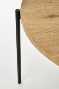 MASA LIVING MORGAN, STEJAR AURIU/NEGRU, 120 CM, BLAT DIN MDF SI PICIOARE DIN METAL, STIL VINTAGE - Img 4