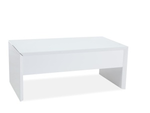 MASUTA DE CAFEA ALIEN ALB HIGH GLOSS STIL MODERN - Img 1