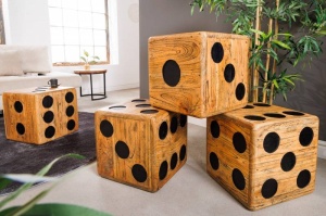 MASUTA DE CAFEA/NOPTIERA 40CM, CUBE, LEMN MASIV, DESIGN MODERN, COD 41811 - Img 2