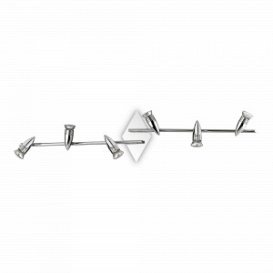 PLAFONIERA ALFA PL6, NICHEL, DIN METAL, STIL MODERN - Img 1