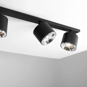 PLAFONIERA BOT, 4 BRATE, 15,5 CM, NEAGRA, DIN METAL, DESIGN MODERN - Img 3
