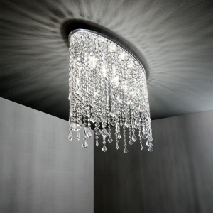 PLAFONIERA RAIN PL3, CROM, DIN CRISTAL, STIL MODERN - Img 3