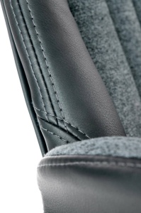 SCAUN DE BIROU ARGENTO, GRAFIT/NEGRU/CROM, TAPITERIE DIN PIELE ECOLOGICA/STOFA SI PICIOARE DIN METAL, STIL MODERN - Img 5