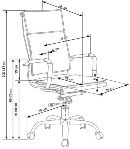SCAUN DE BIROU MANTUS, NEGRU/CROM, TAPITERIE DIN PIELE ECOLOGICA SI PICIOARE DIN METAL, STIL MODERN - Img 4