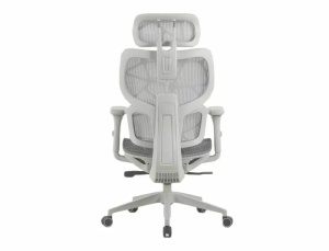 SCAUN DE BIROU PIVOTANT DEVON, GRI/GRI, TAPITERIE DIN PLASA SI PICIOR DIN PLASTIC, STIL MODERN - Img 3