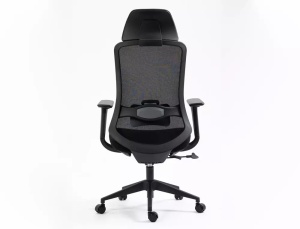 SCAUN DE BIROU PIVOTANT ERGON, NEGRU/NEGRU, TAPITERIE DIN TEXTIL SI PLASA SI PICIOR DIN PLASTIC, STIL MODERN - Img 5