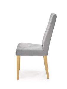 SCAUN DINING DIEGO 3, GRI MONOLITH 85/STEJAR, CU TAPITERIE DIN CATIFEA SI PICIOARE DIN LEMN MASIV, STIL CLASIC - Img 3