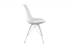 SET 2 SCAUNE, ALBE, SCANDINAVIA RETRO, DESIGN SCANDINAV - Img 3