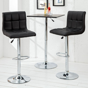 SET 2 SCAUNE DE BAR NEGRE MODENA 36918 - DESIGN MODERN - Img 2