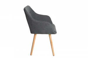 SET 2 SCAUNE GRI INCHIS SCANDINAVIA 36823 - DESIGN SCANDINAV - Img 3