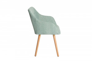 SET 2 SCAUNE NATURAL/VERDE SCANDINAVIA 36827 - DESIGN SCANDINAV - Img 3