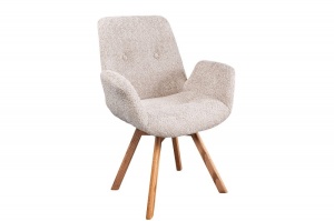 SET 2 SCAUNE ROTATIVE, BALTIC, BEJ, METAL SI TESATURA BUCLE, DESIGN MODERN, ARTIM GROUP SELECTION - Img 7