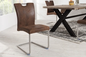 SET 4 SCAUNE DINING SAU BIROU CAFENII BUFFALO 36124 - DESIGN RETRO VINTAGE - Img 1