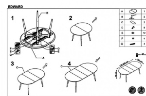 SET DINING MASA EXTENSIBILA EDWARD CU 6 SCAUNE K214 DESIGN MODERN - Img 4
