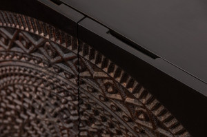 STOC!!! DULAP/BUFET, DIN LEMN MASIV DE MANGO, MANDALA 100CM, COD 41105, CU ORNAMENTE DEOSEBITE - Img 3