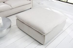 TABURET, HEAVEN 100CM, NATURAL, TEXTIL, IN SI SUPORT LEMN, DESIGN MODERN - Img 1
