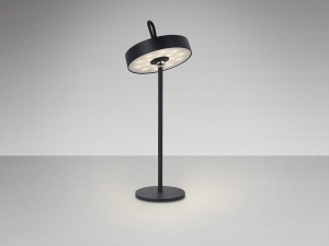VEIOZA GONG, 35 CM, NEGRU/OPAL, DIN METAL SI ABS, STIL MODERN - Img 3