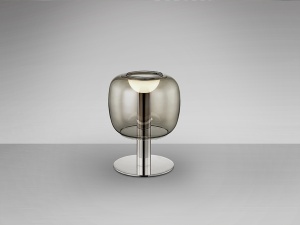 VEIOZA ICON, 20 CM, CROM/FUMURIU, DIN METAL SI STICLA, STIL MODERN - Img 2