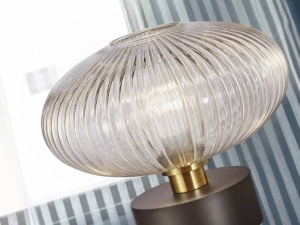VEIOZA NORMA, 38 CM, NEGRU MAT/ALAMA/TRANSPARENT, DIN METAL SI STICLA, STIL MODERN - Img 5