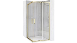 CABINA DE DUS REA CITY, CULISANTA, 90x90 CM, AURIU, DIN STICLA, CALITATE SUPERIOARA - Img 1