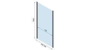 CABINA DE DUS REA RAPID SWING, 100x80CM, CROM, DIN STICLA, CALITATE SUPERIOARA - Img 6