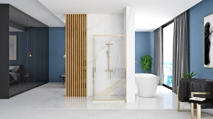 CABINA DE DUS REA RAPID SWING, 100x90CM, AURIU, DIN STICLA, CALITATE SUPERIOARA - Img 3