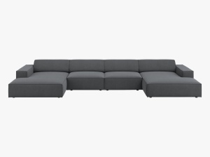 COLTAR JODIE, 6 LOCURI, 364 CM, DIVERSE CULORI SI MATERIALE, DESIGN DEOSEBIT - Img 10