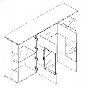 COMODA NEAGRA CU LED SI TELECOMANDA KIEL-ESSEN - DESIGN MODERN - Img 2